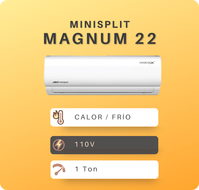 Minisplit 1 Tonelada Inverter 22 SEER - Aires Penguin San Luis Potosí